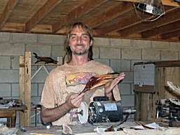 Artie Capozzi in his studio in Alpine CA